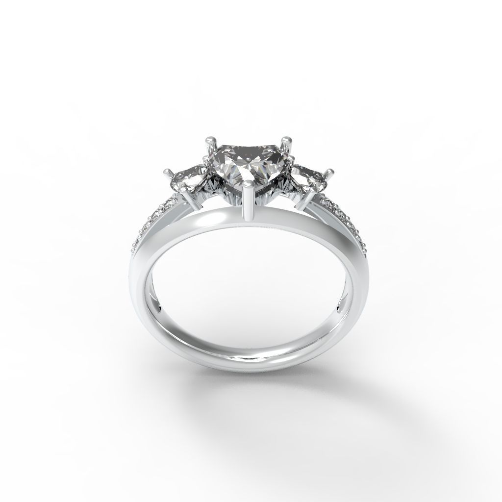 Engagement Diamond 3D STL Ring JEWELLERY 18 3D print model 3D print model_8