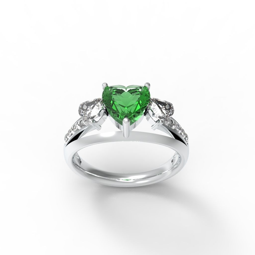 Engagement Diamond 3D STL Ring JEWELLERY 18 3D print model 3D print model_5