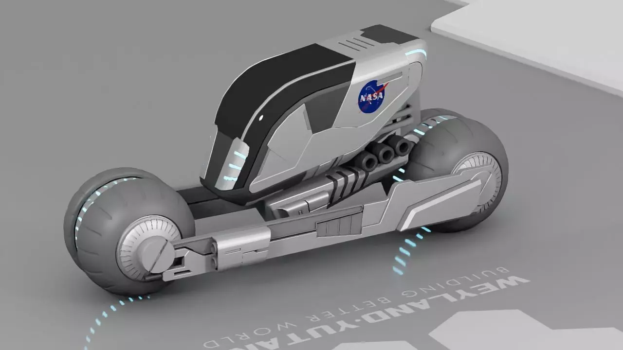 sci-fi moon explorer truck 3D model
