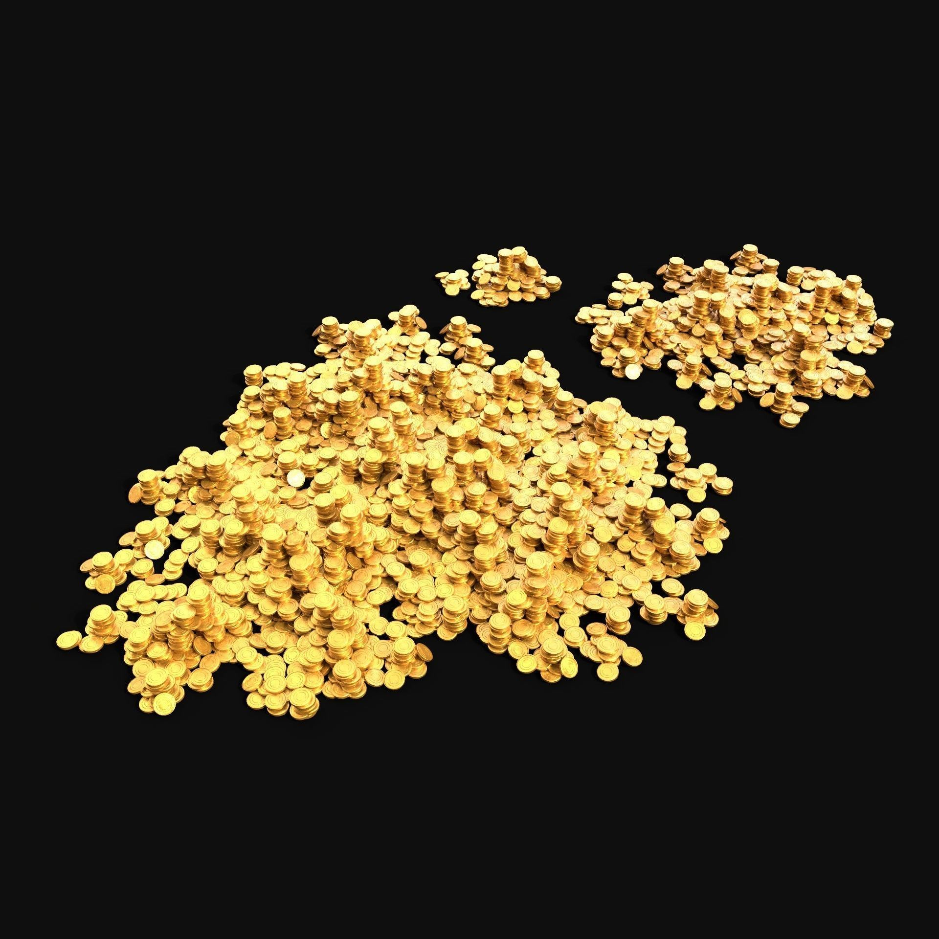 TREASURE GOLD PILE CHEST TABLE LOOT LOOTBOX PIRATE PACK 3D Model Collection_20