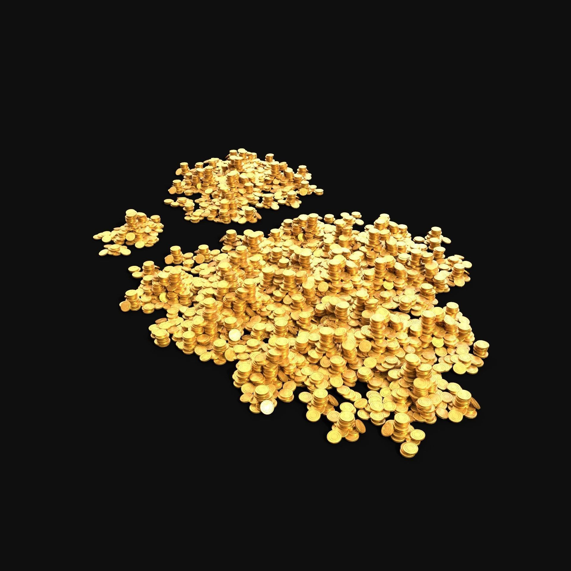 TREASURE GOLD PILE CHEST TABLE LOOT LOOTBOX PIRATE PACK 3D Model Collection_22