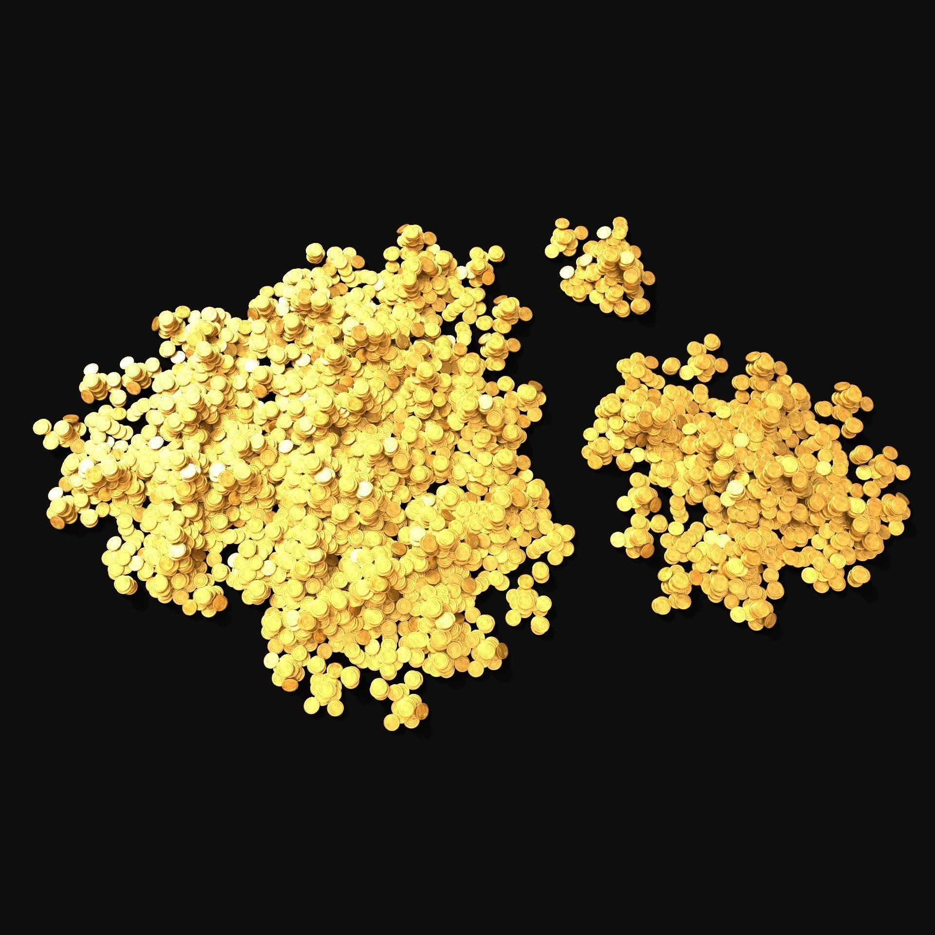 TREASURE GOLD PILE CHEST TABLE LOOT LOOTBOX PIRATE PACK 3D Model Collection_23