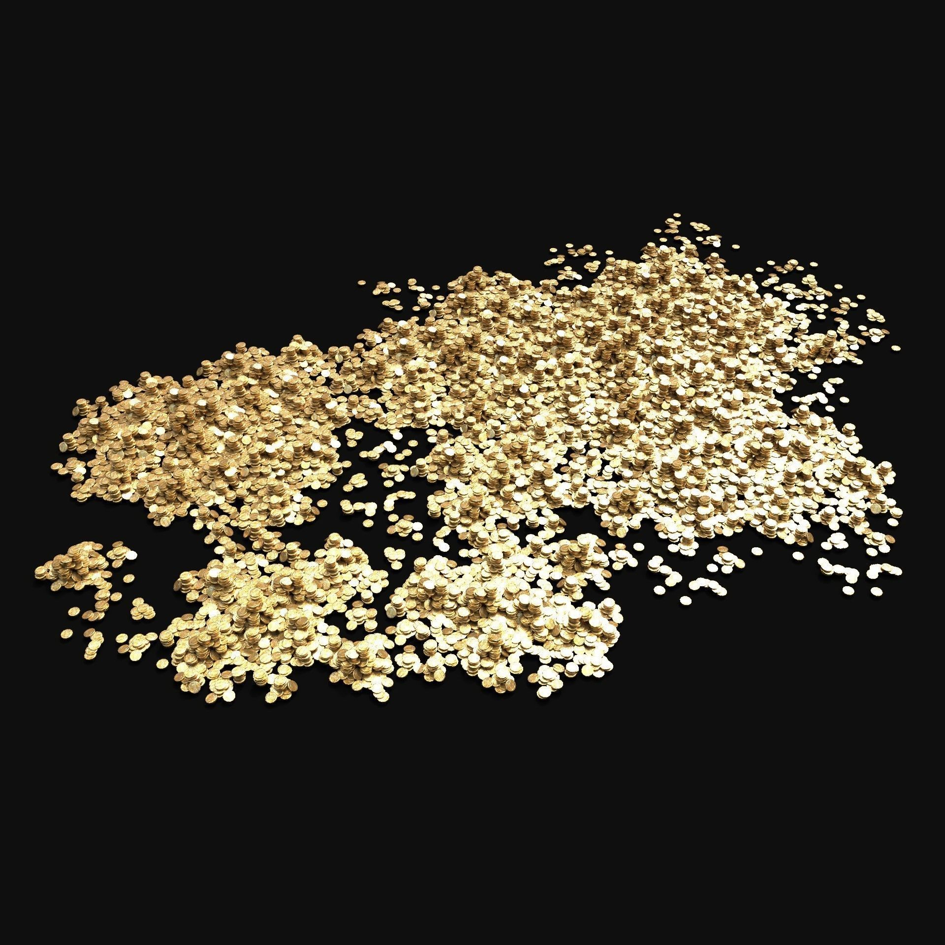 TREASURE GOLD PILE CHEST TABLE LOOT LOOTBOX PIRATE PACK 3D Model Collection_14