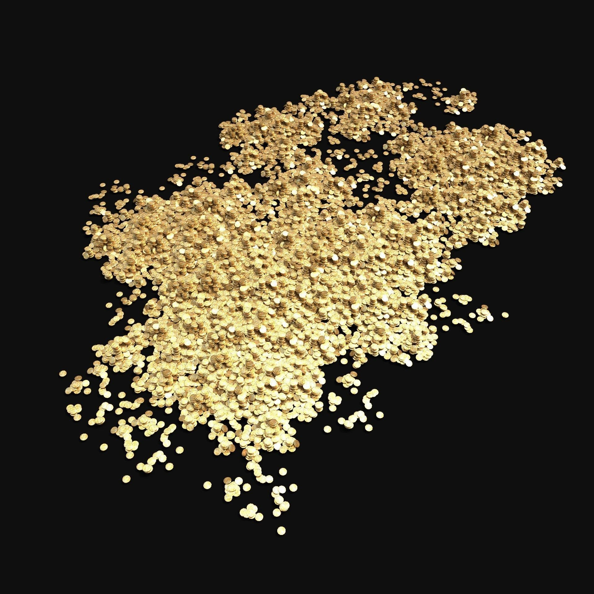 TREASURE GOLD PILE CHEST TABLE LOOT LOOTBOX PIRATE PACK 3D Model Collection_17