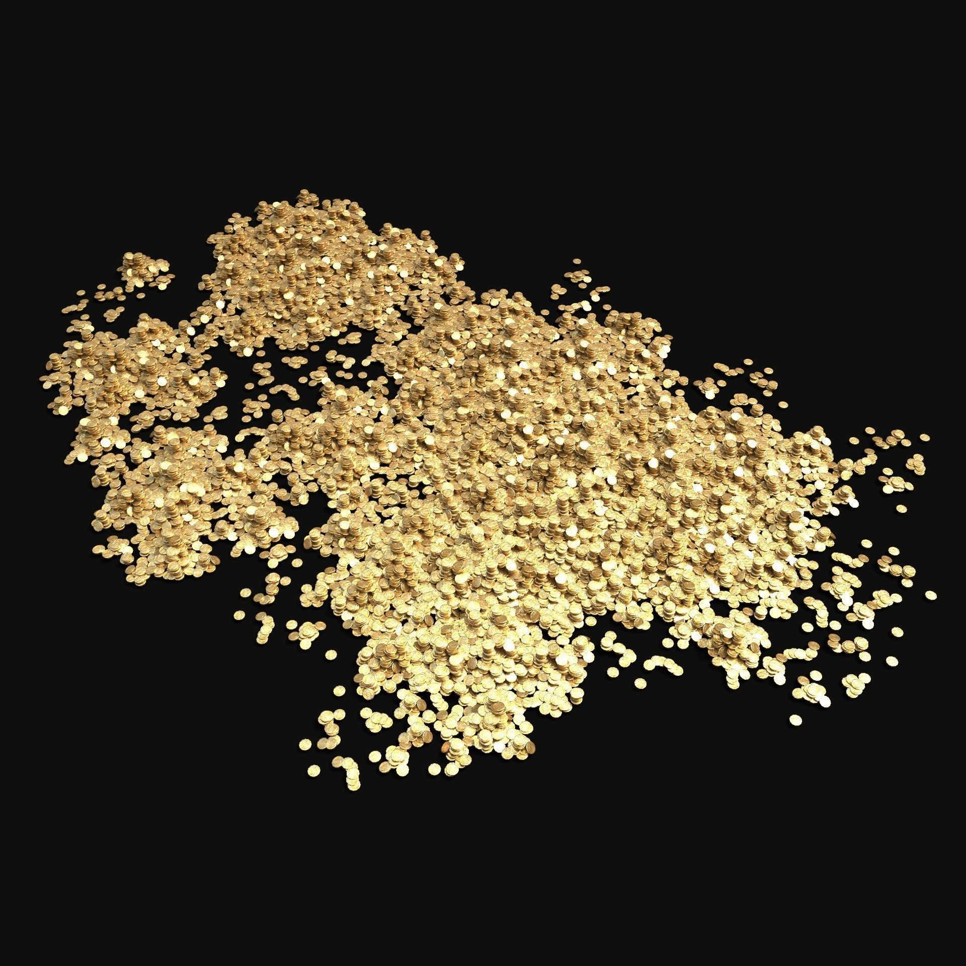 TREASURE GOLD PILE CHEST TABLE LOOT LOOTBOX PIRATE PACK 3D Model Collection_16