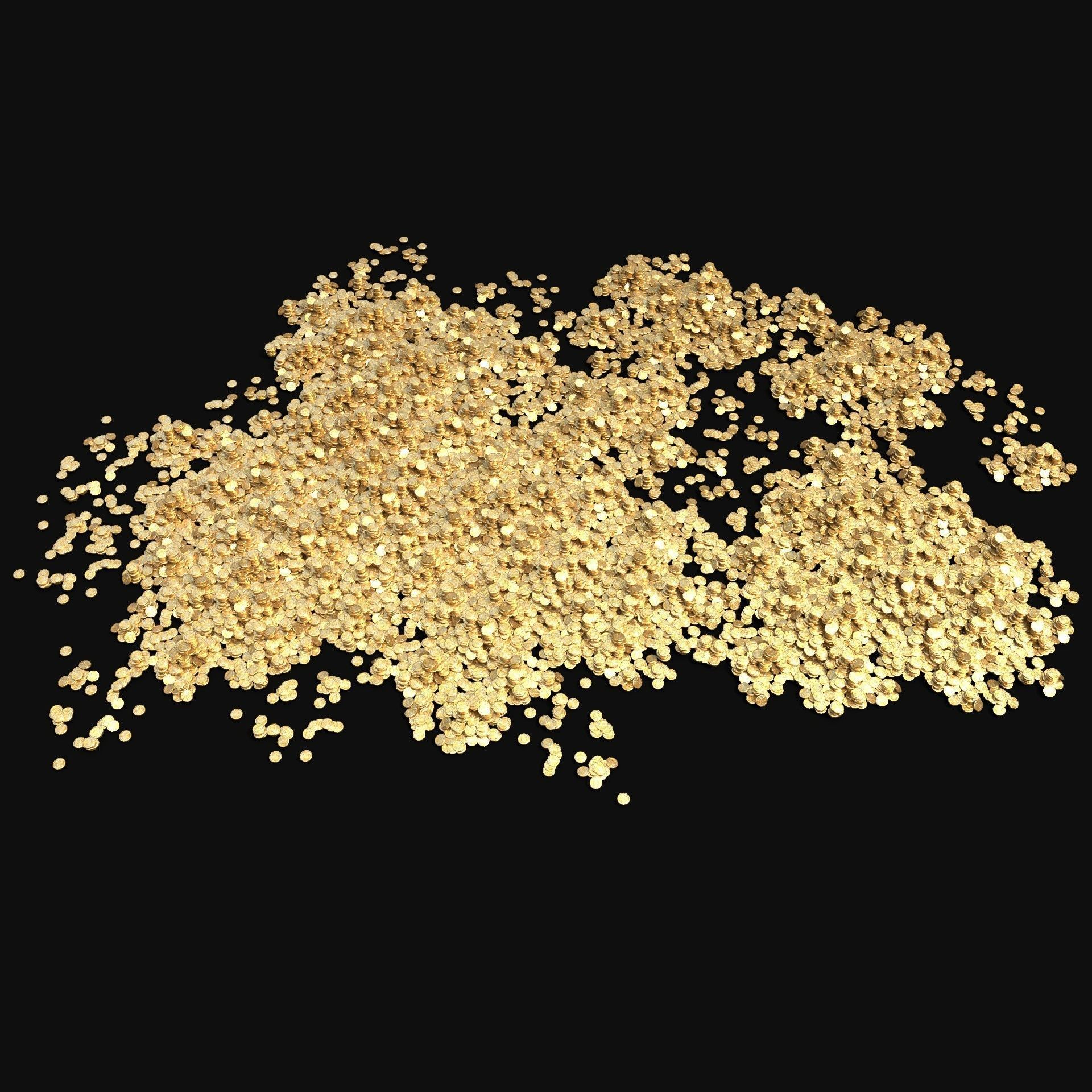 TREASURE GOLD PILE CHEST TABLE LOOT LOOTBOX PIRATE PACK 3D Model Collection_18