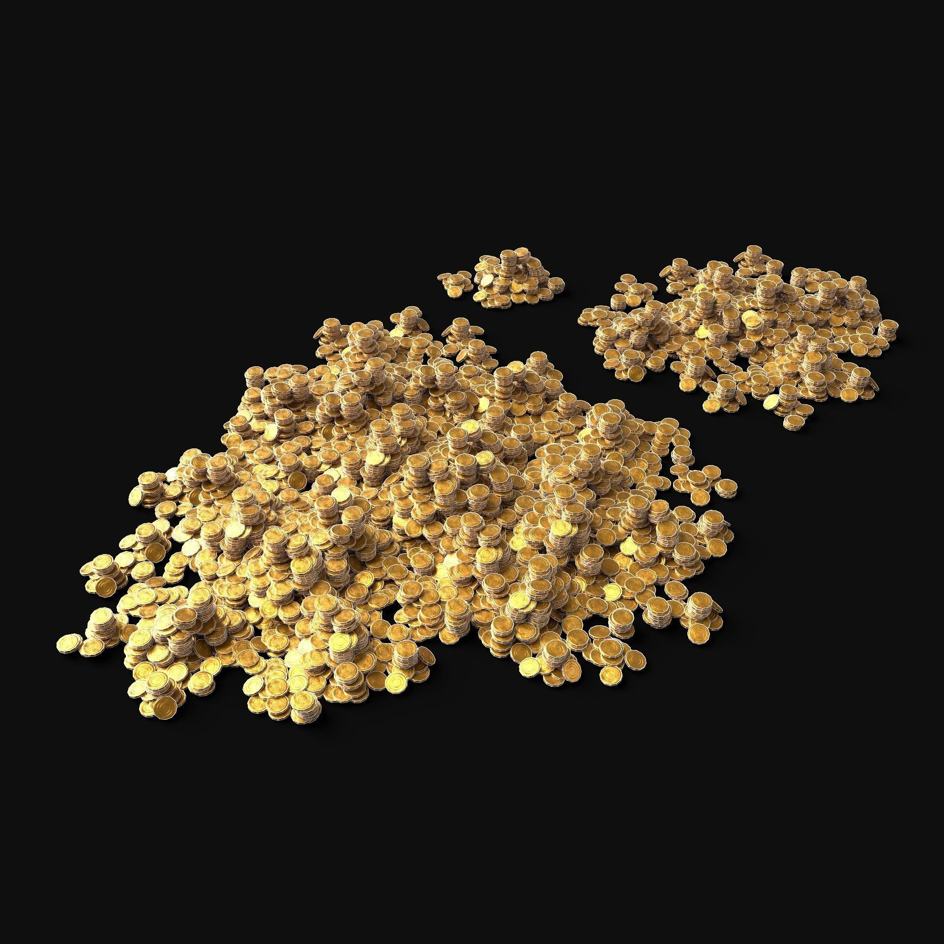 TREASURE GOLD PILE CHEST TABLE LOOT LOOTBOX PIRATE PACK 3D Model Collection_25