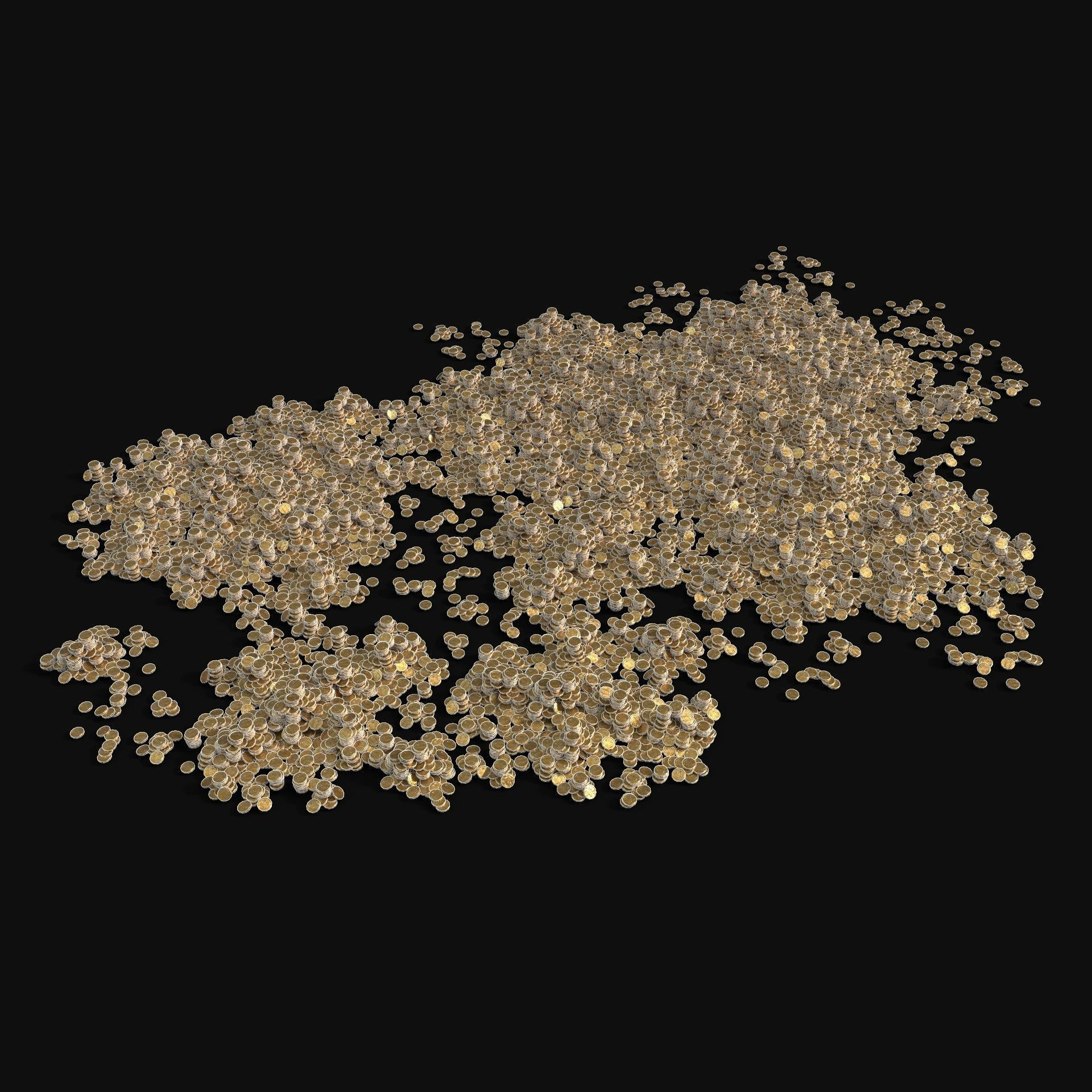 TREASURE GOLD PILE CHEST TABLE LOOT LOOTBOX PIRATE PACK 3D Model Collection_19