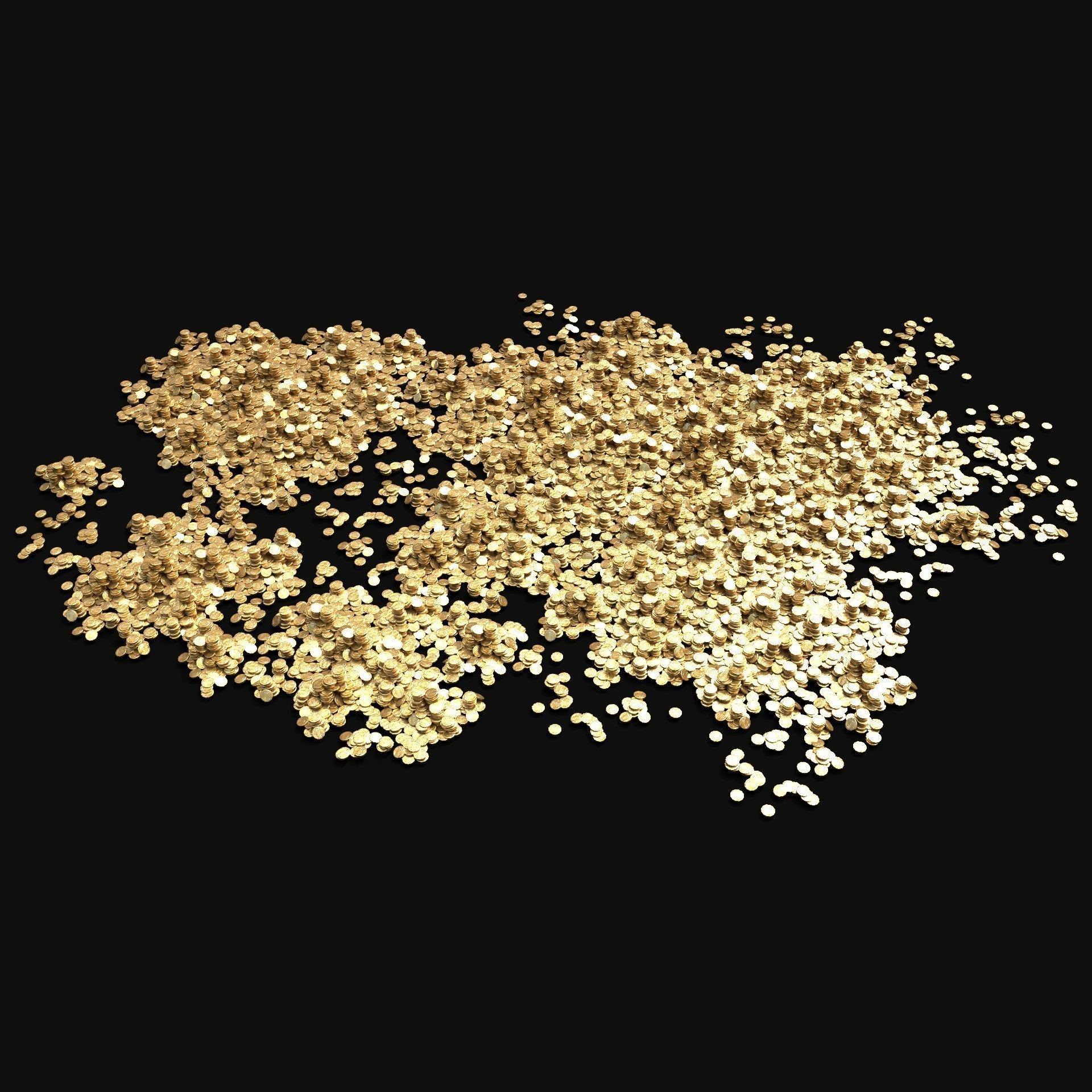 TREASURE GOLD PILE CHEST TABLE LOOT LOOTBOX PIRATE PACK 3D Model Collection_15