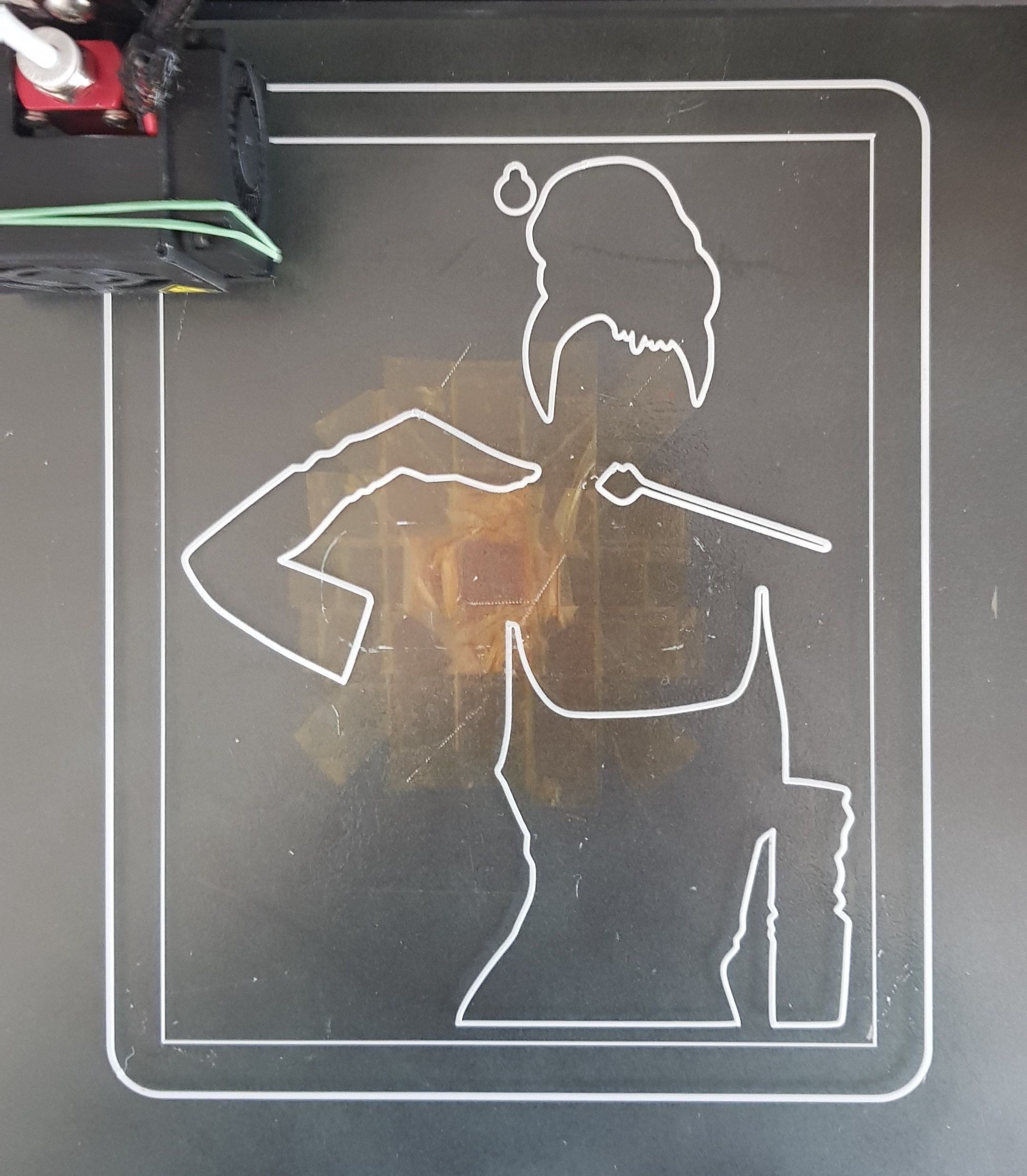 Audrey Hepburn 3D wall picture outline 3D print model 3D print model_4