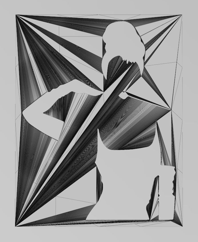 Audrey Hepburn 3D wall picture outline 3D print model 3D print model_3