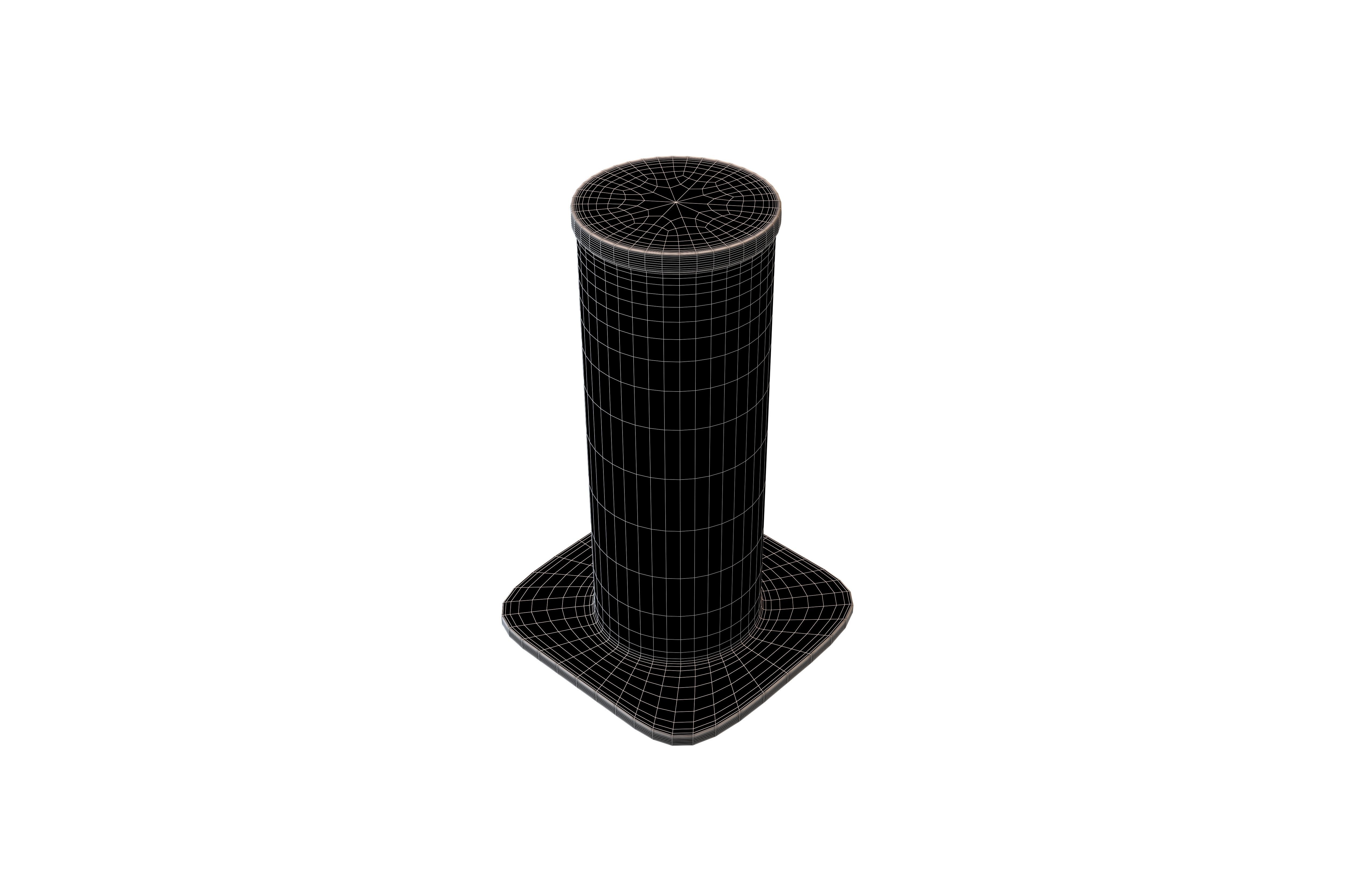 Security Bollard v1 002 Low-poly 3D model_7