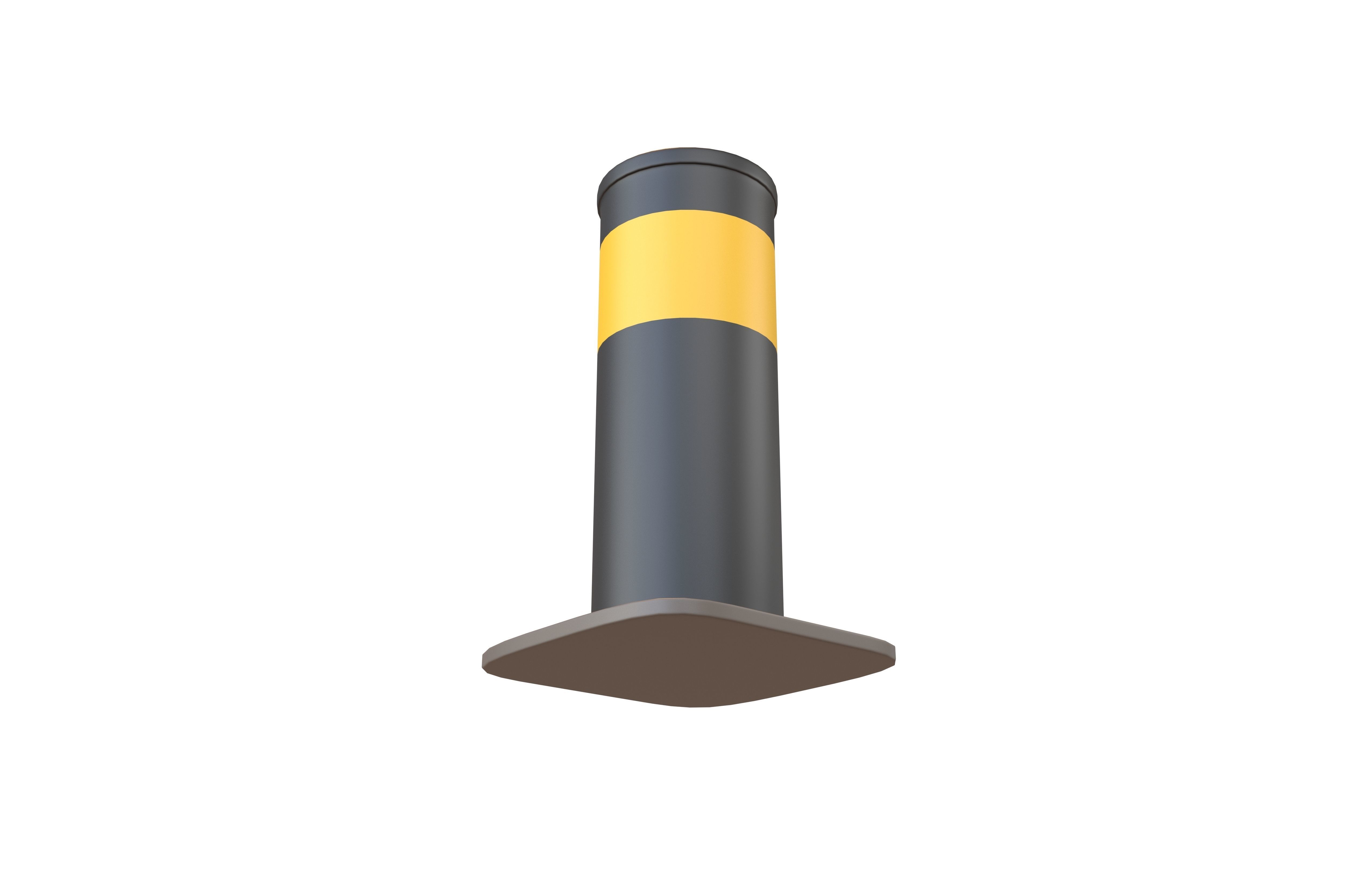 Security Bollard v1 002 Low-poly 3D model_3