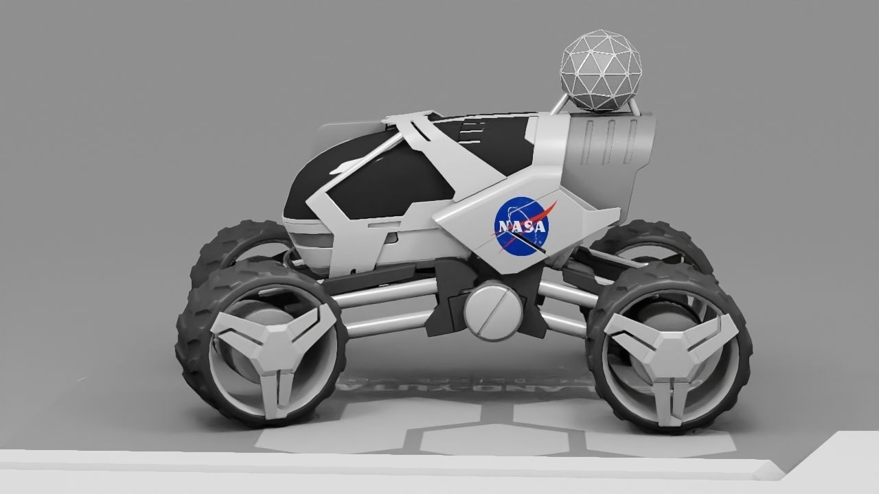 sci-fi planet explorer truck 3D model_1