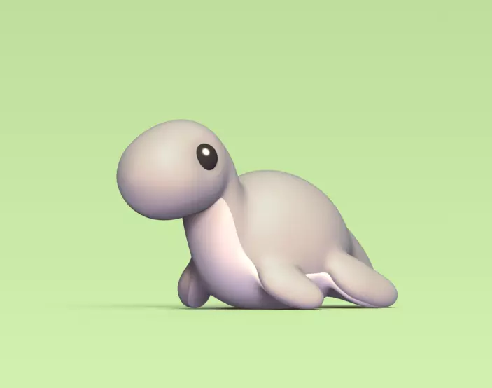 Plesiosaurus plastic toy turtle 3D print model