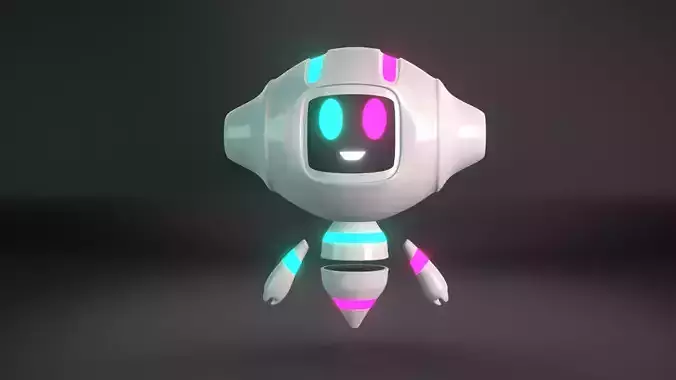 luminous robot  3d model