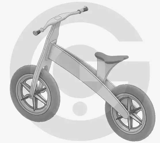wooden balance bike 01 3D print model
