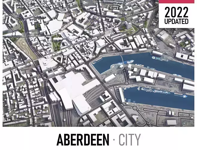 Aberdeen Low-poly 3D model