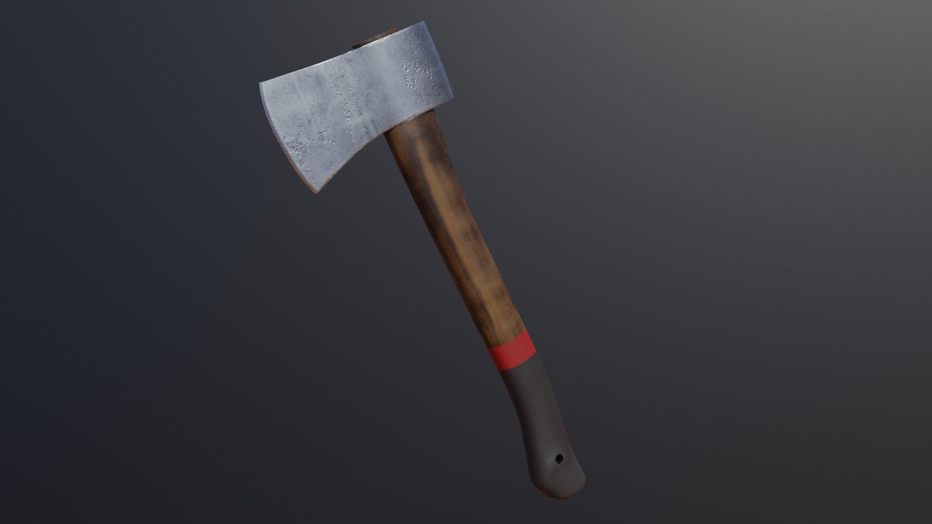 Camp Survival Hatchet Low-poly 3D model_10