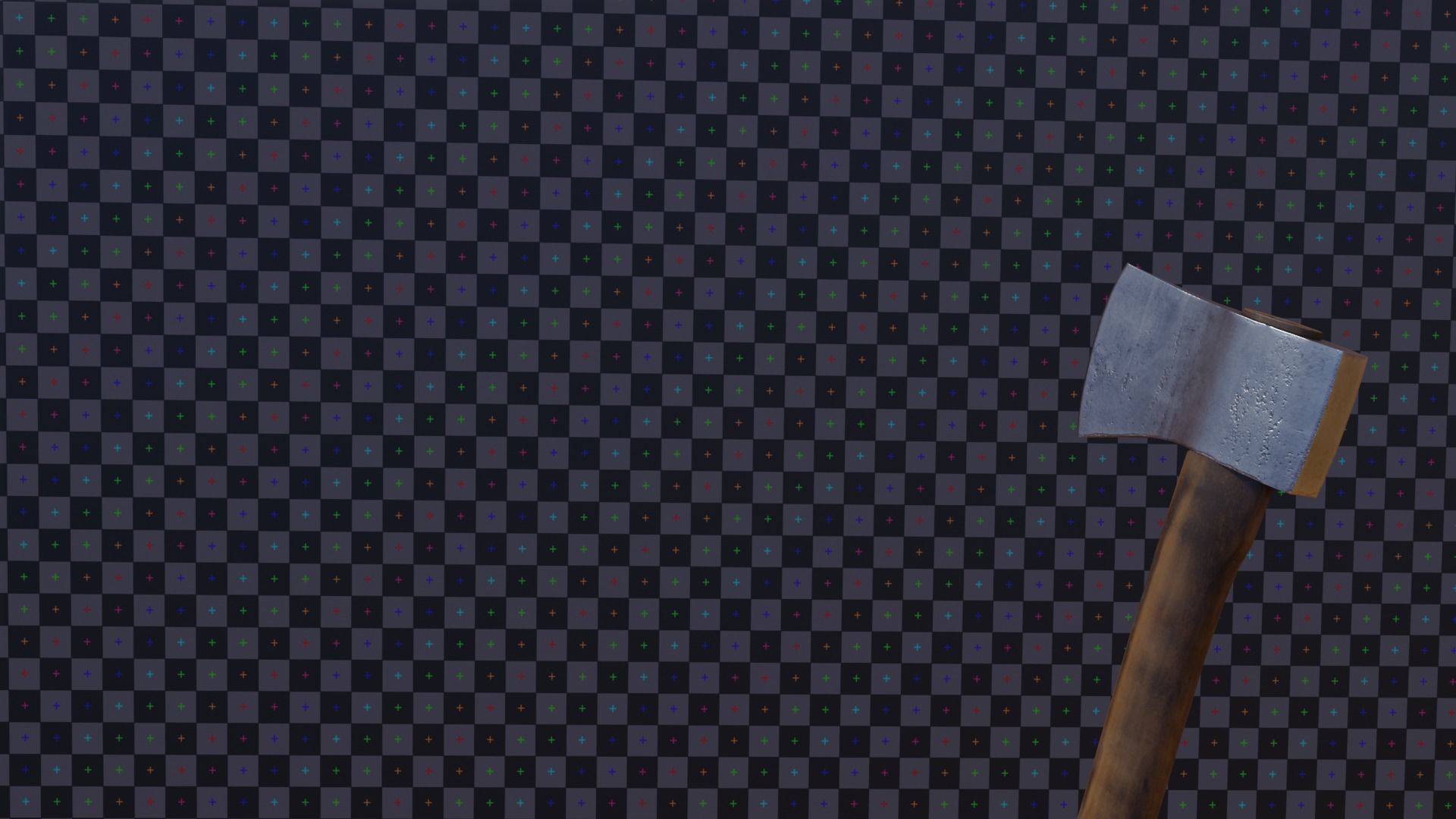 Camp Survival Hatchet Low-poly 3D model_9