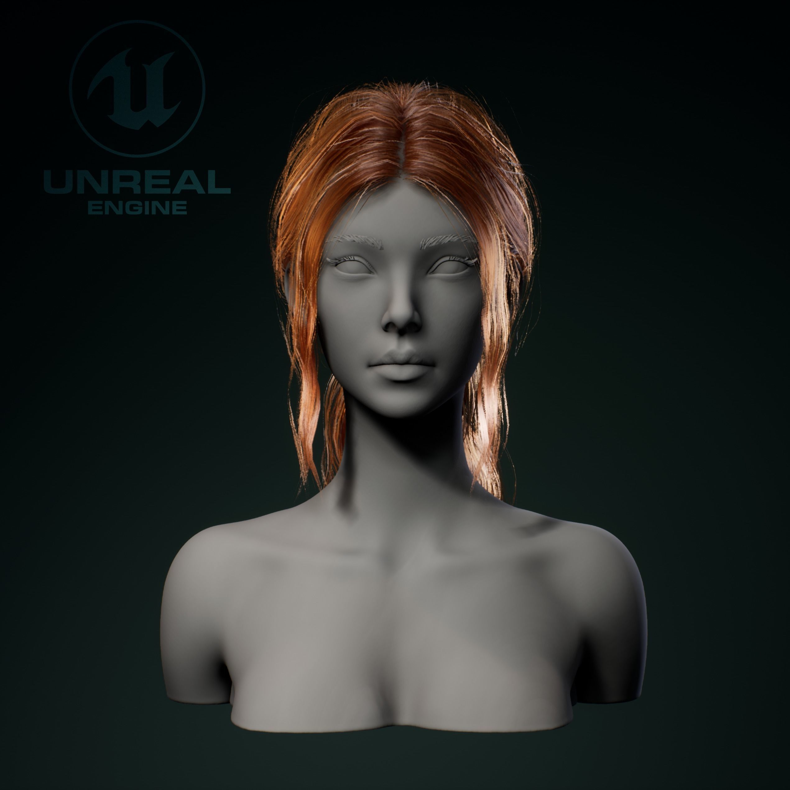 Hairstyle pack x10 pieces Real-Time cards Rigging Skining Low-poly 3D model_17
