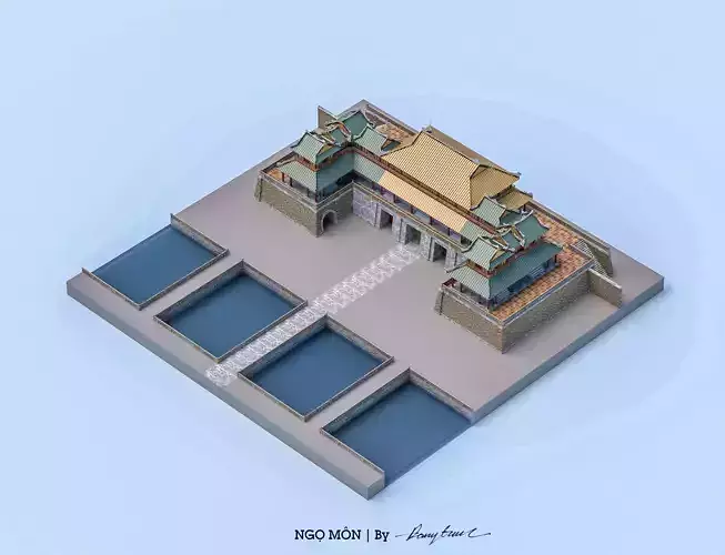 MERIDIAN GATE - HUE VIETNAM 3D model