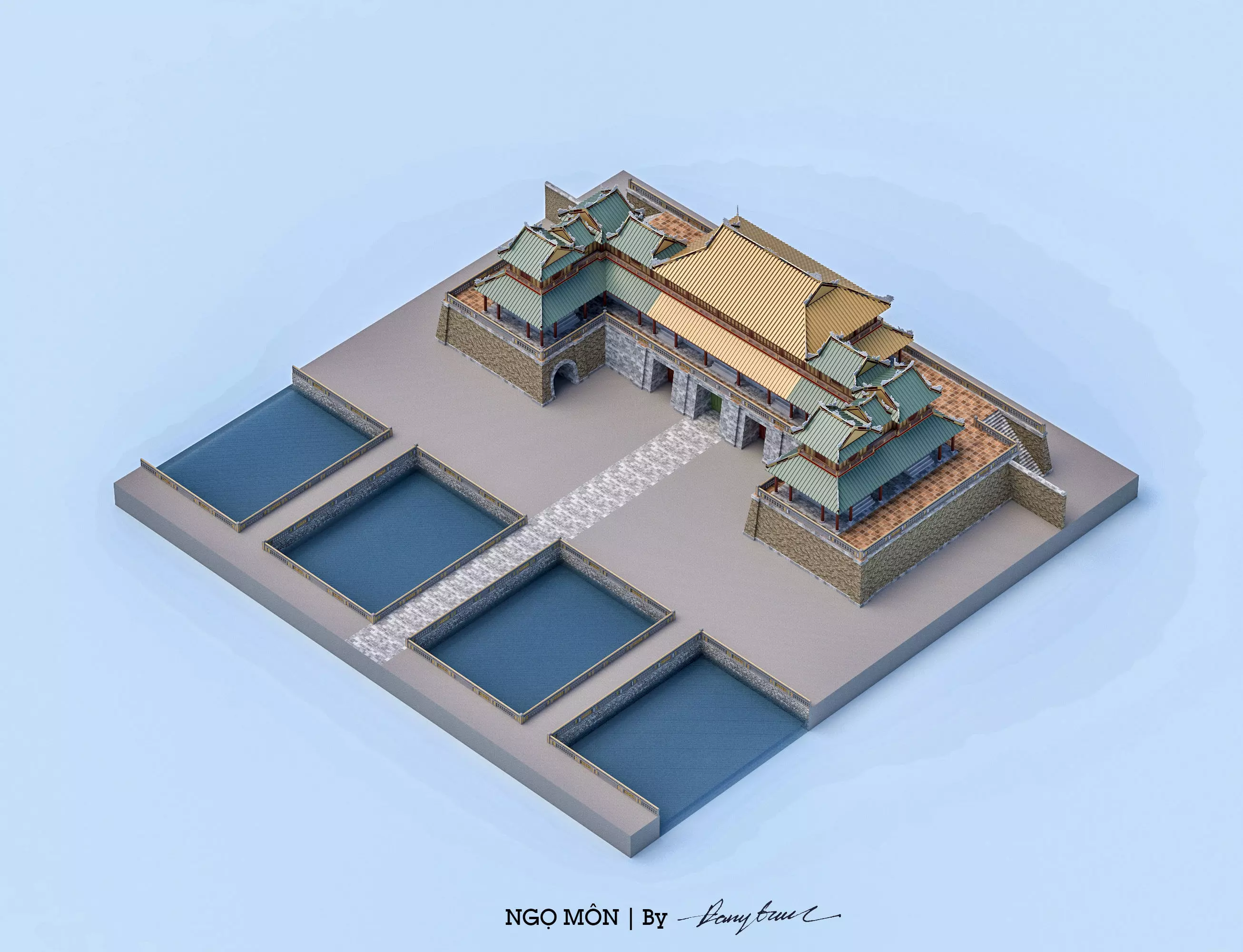 MERIDIAN GATE - HUE VIETNAM 3D model_0