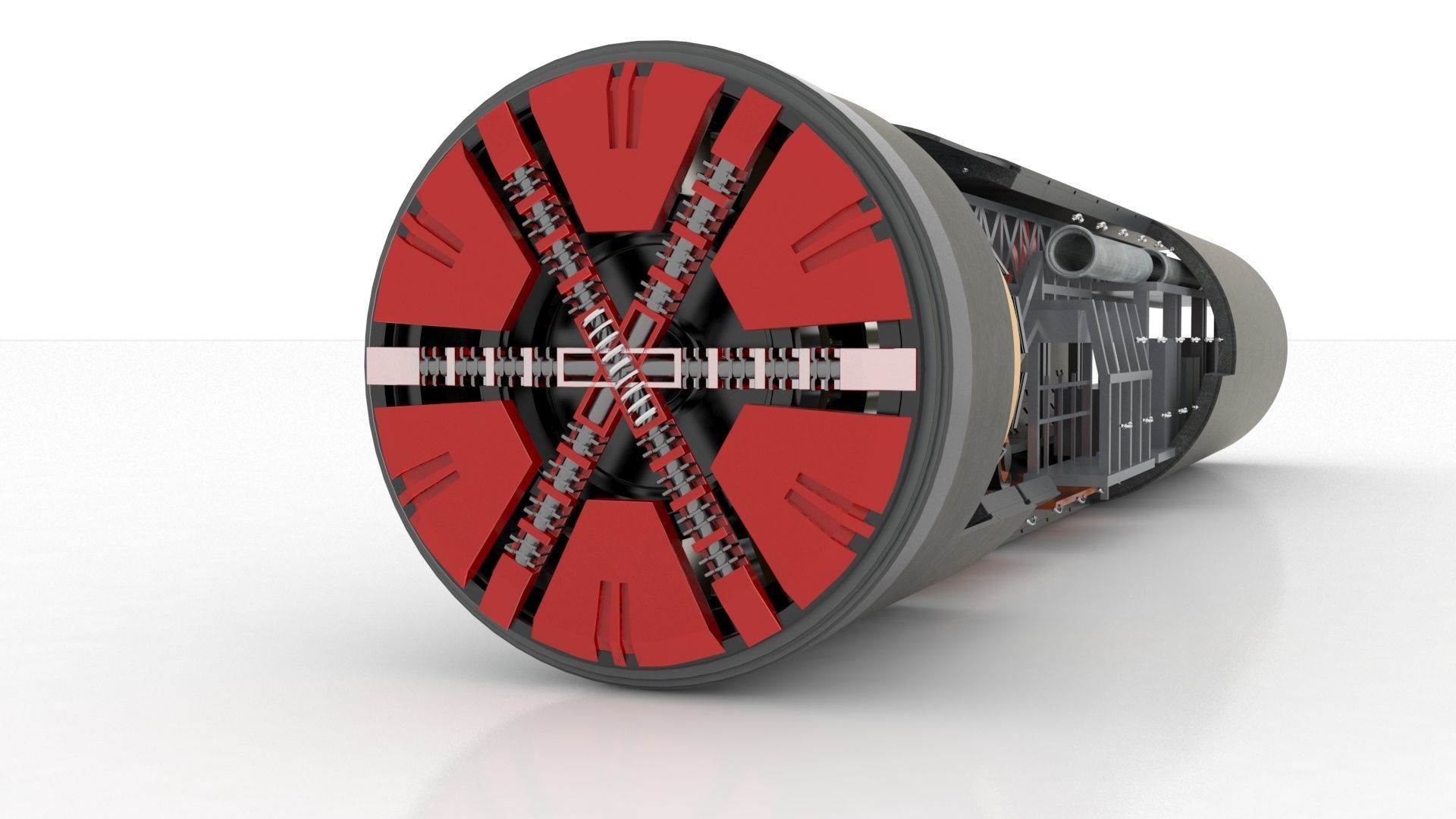 tunnel boring machine 3D model_3