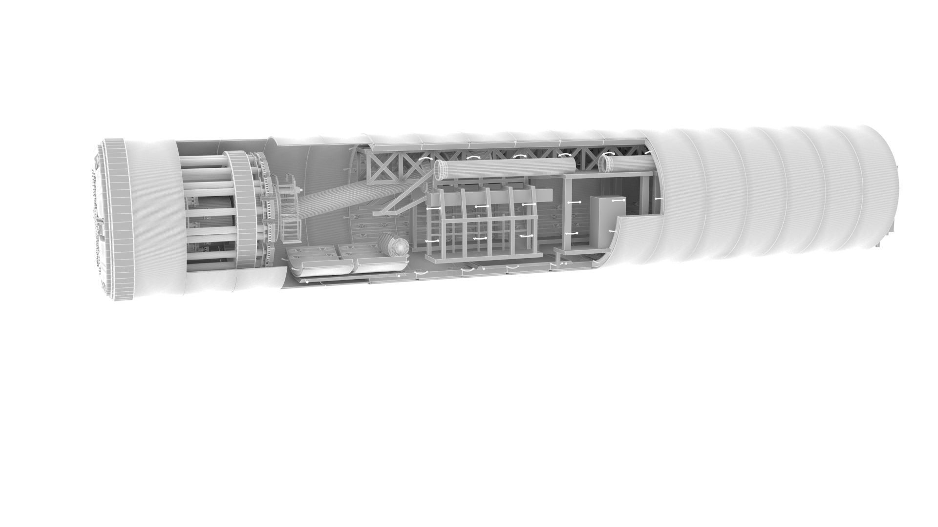 tunnel boring machine 3D model_6