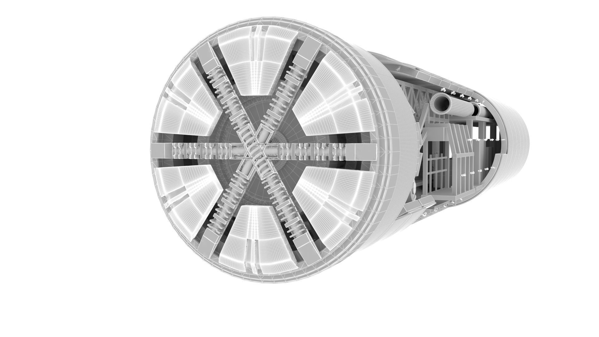 tunnel boring machine 3D model_7