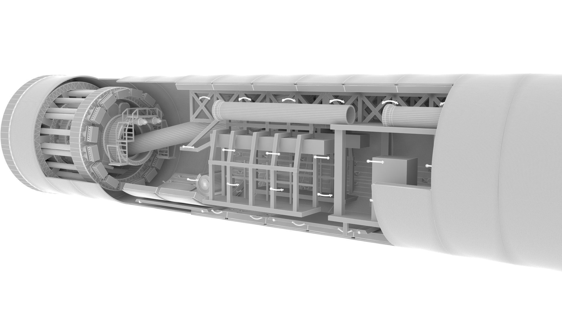 tunnel boring machine 3D model_9