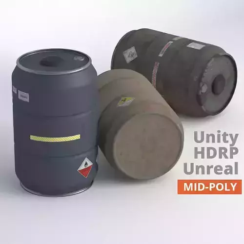 Metal Barrel - 35 color and grunge variants - 