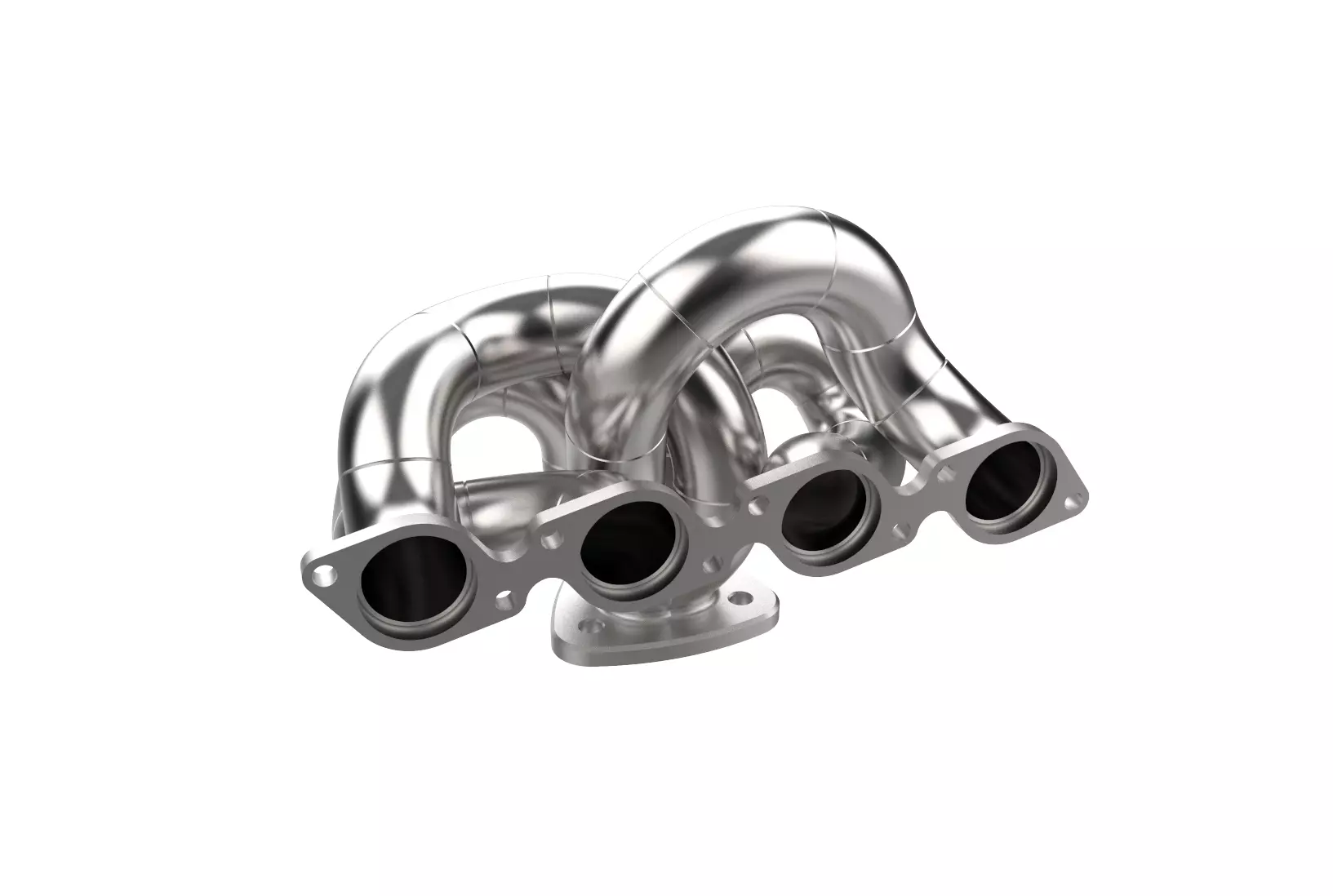 Exhaust manifold header 3D print model_0