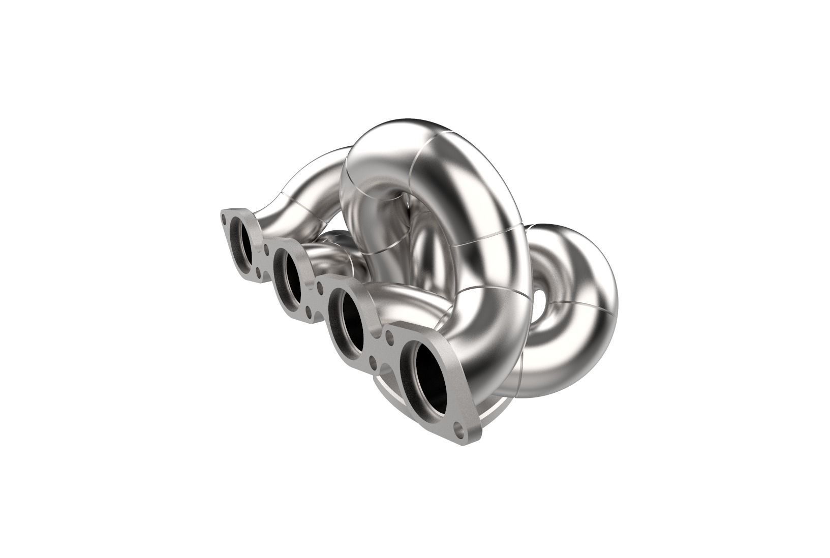 Exhaust manifold header 3D print model_16