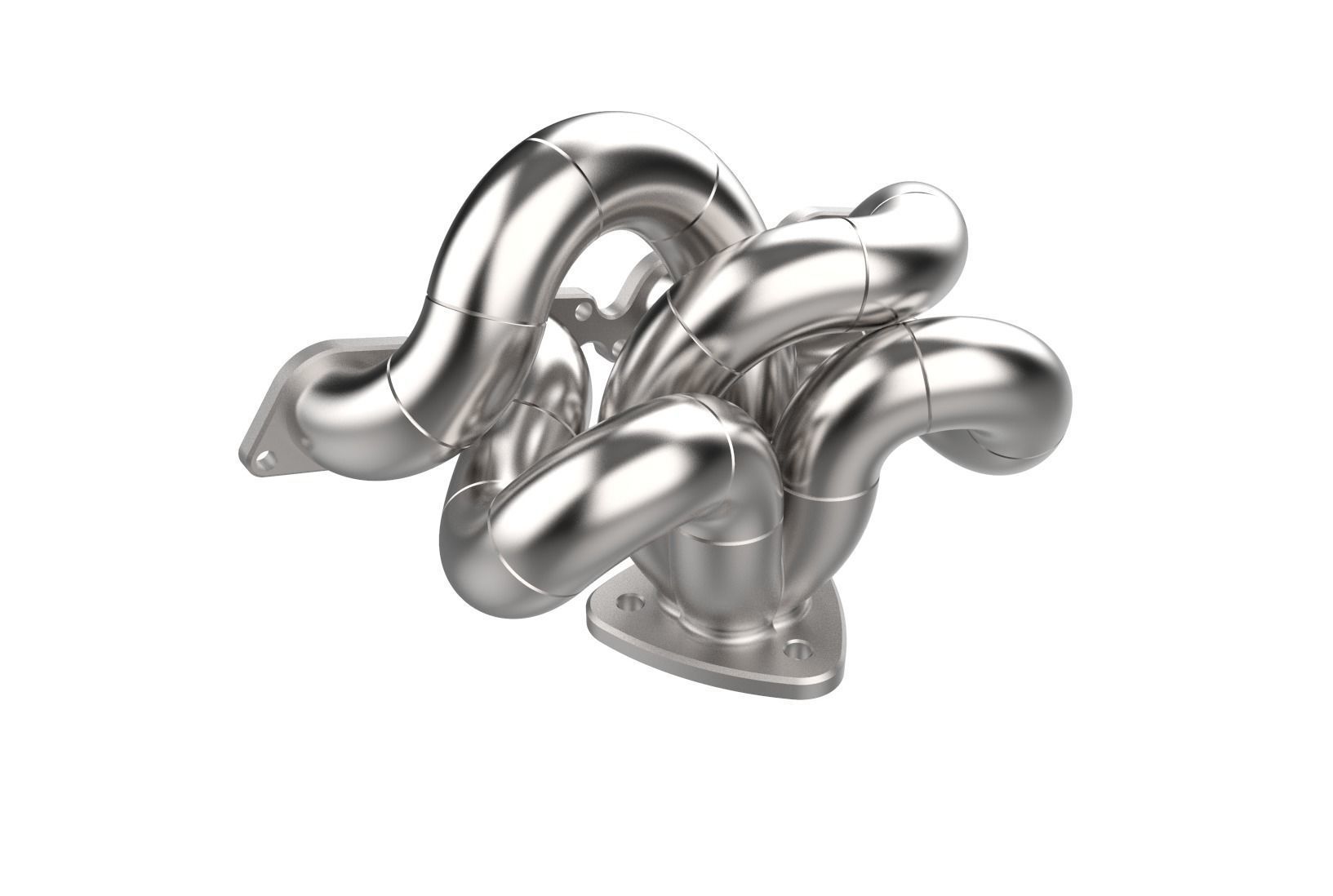 Exhaust manifold header 3D print model_5