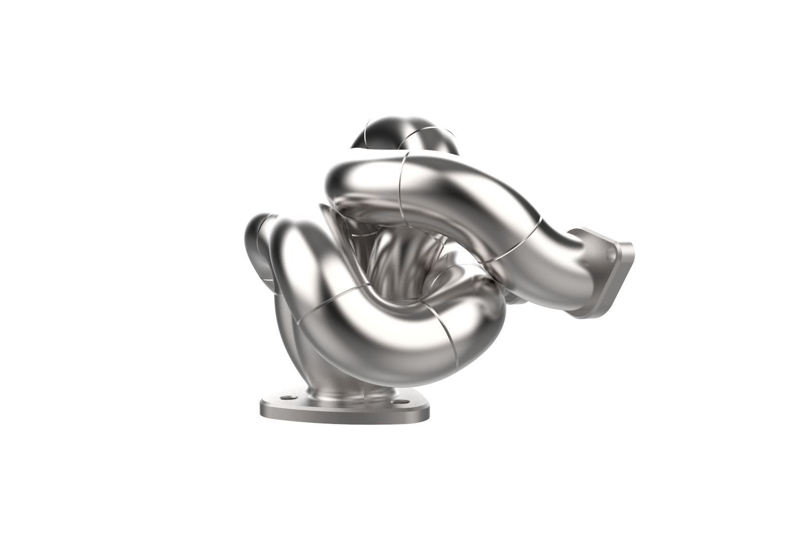 Exhaust manifold header 3D print model_10