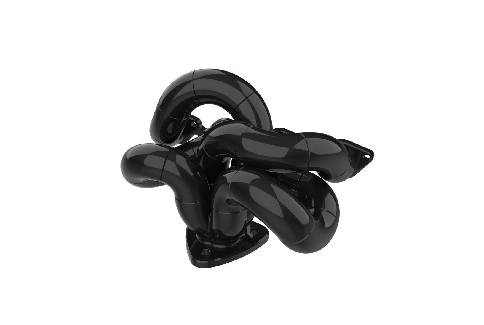 Exhaust manifold header 3D print model_26