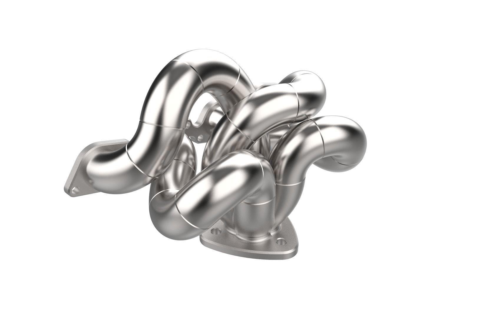 Exhaust manifold header 3D print model_4