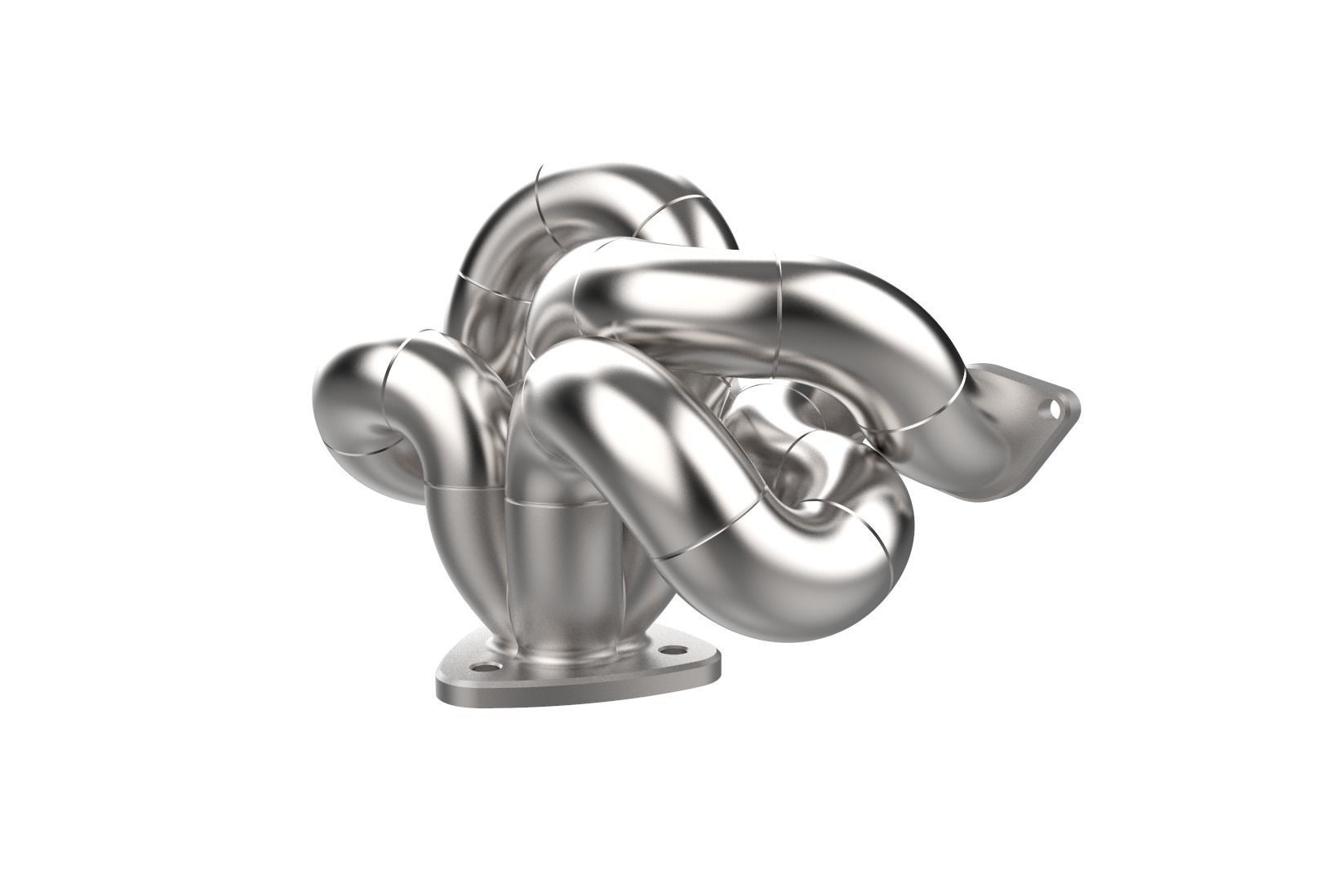 Exhaust manifold header 3D print model_9