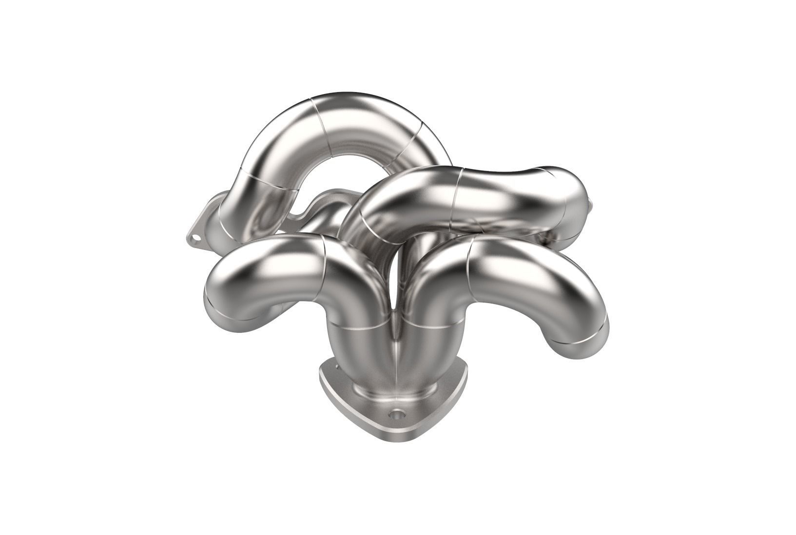 Exhaust manifold header 3D print model_7