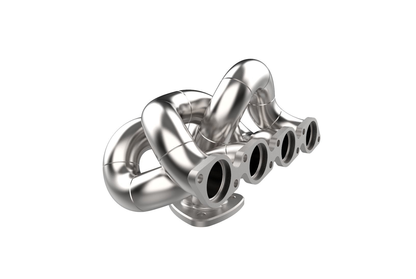 Exhaust manifold header 3D print model_3