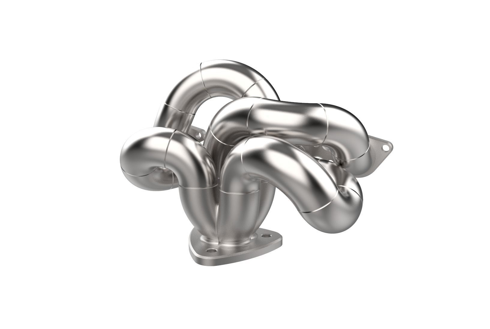 Exhaust manifold header 3D print model_8