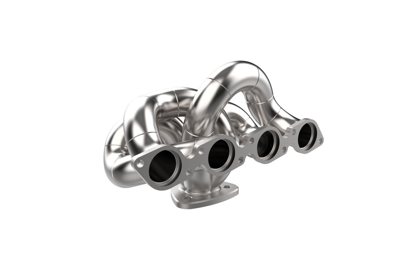 Exhaust manifold header 3D print model_1