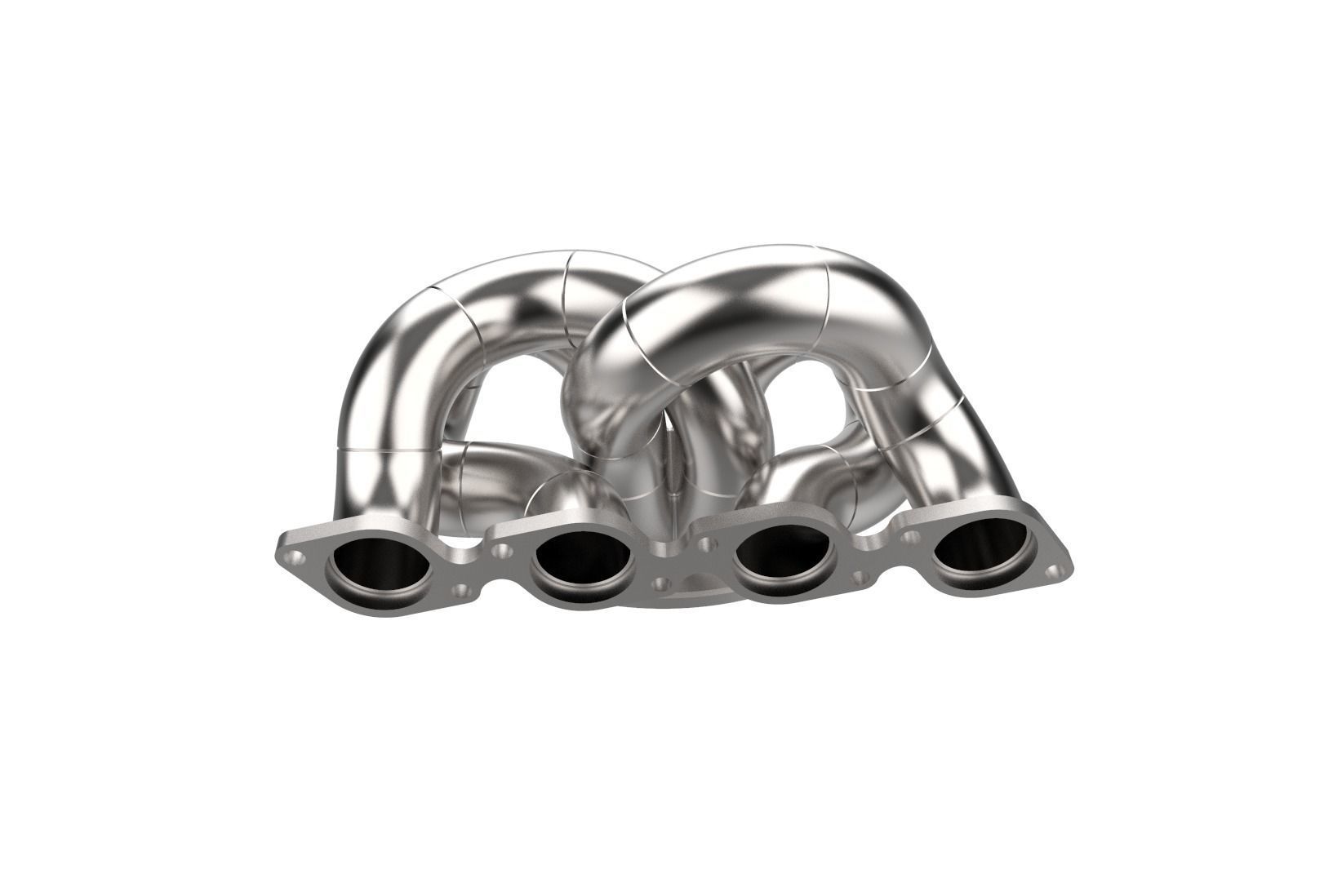 Exhaust manifold header 3D print model_13