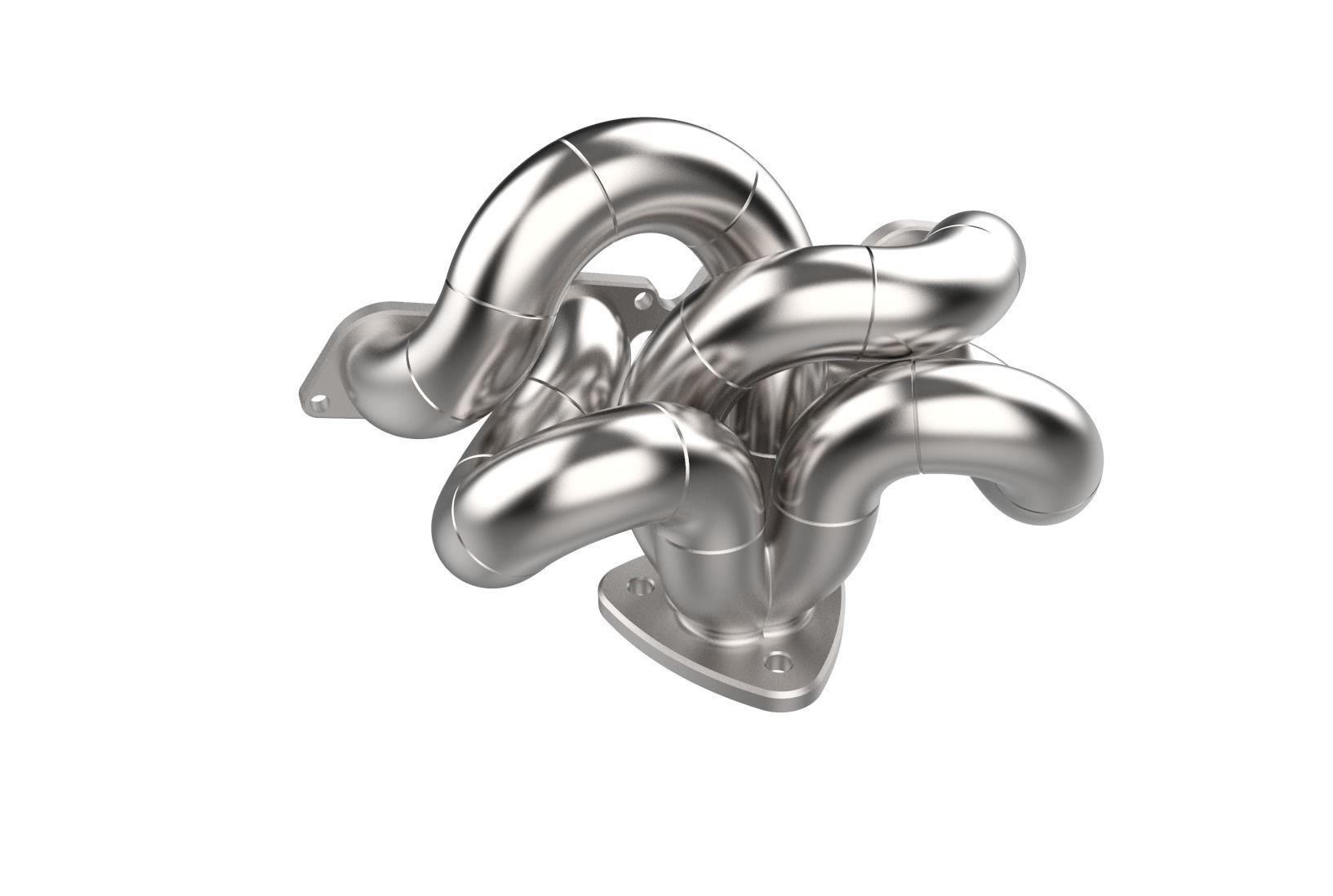 Exhaust manifold header 3D print model_6