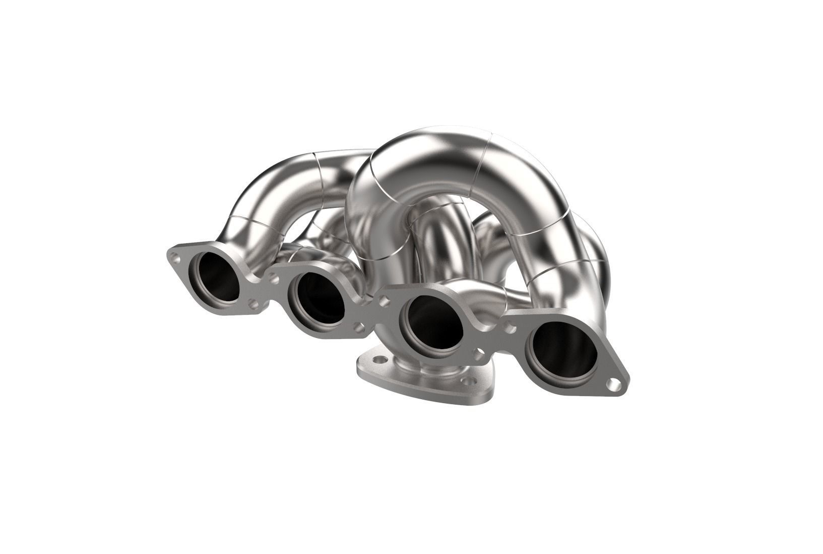 Exhaust manifold header 3D print model_2