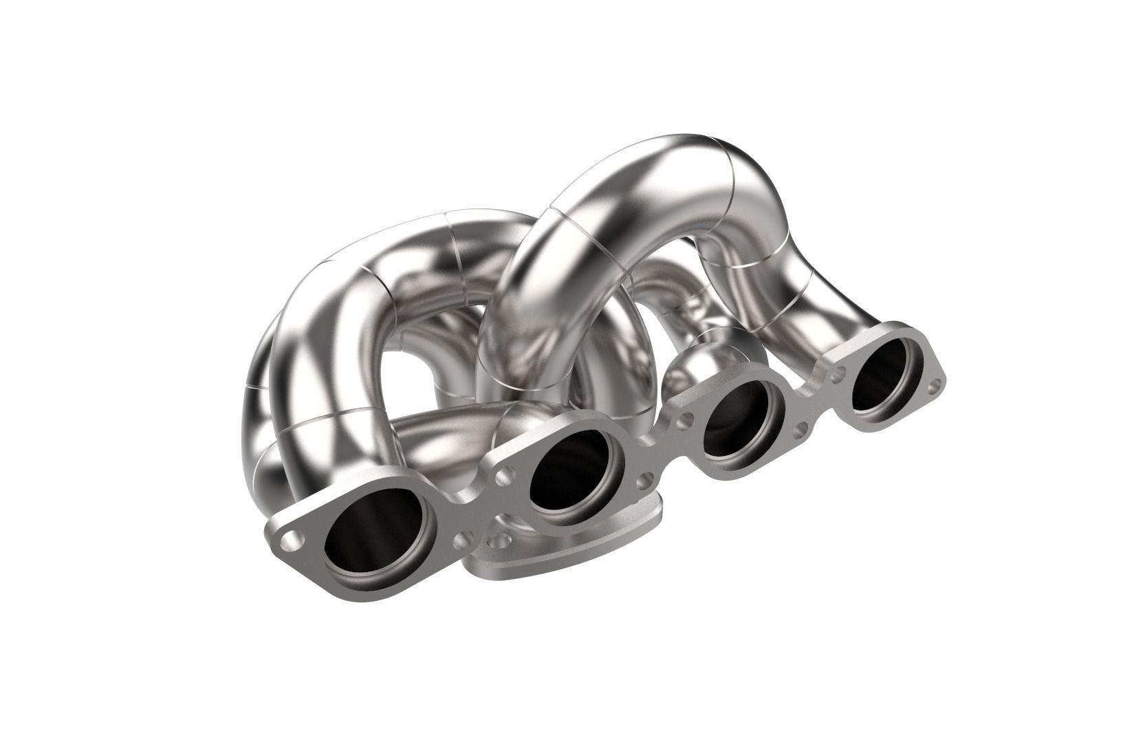 Exhaust manifold header 3D print model_25