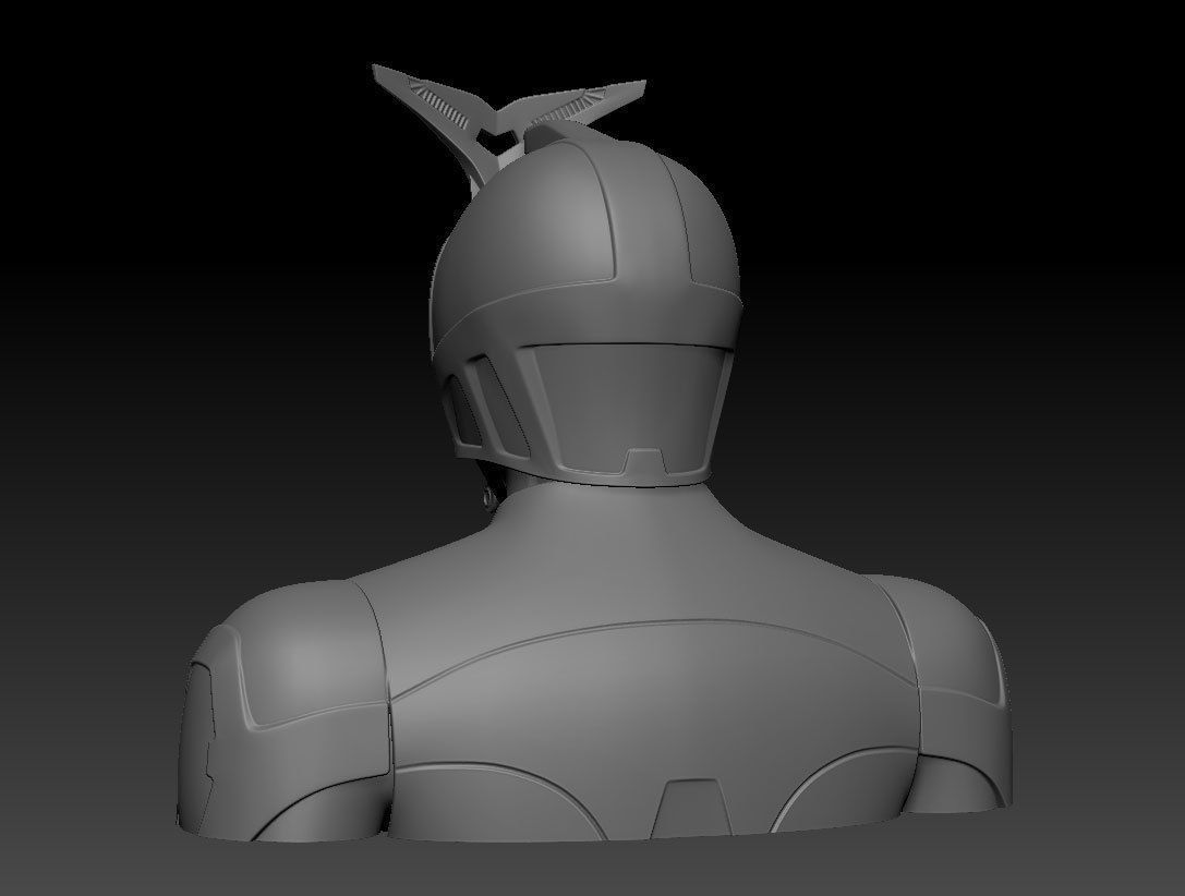 Kamen Rider Kabuto bust 3D print model_3