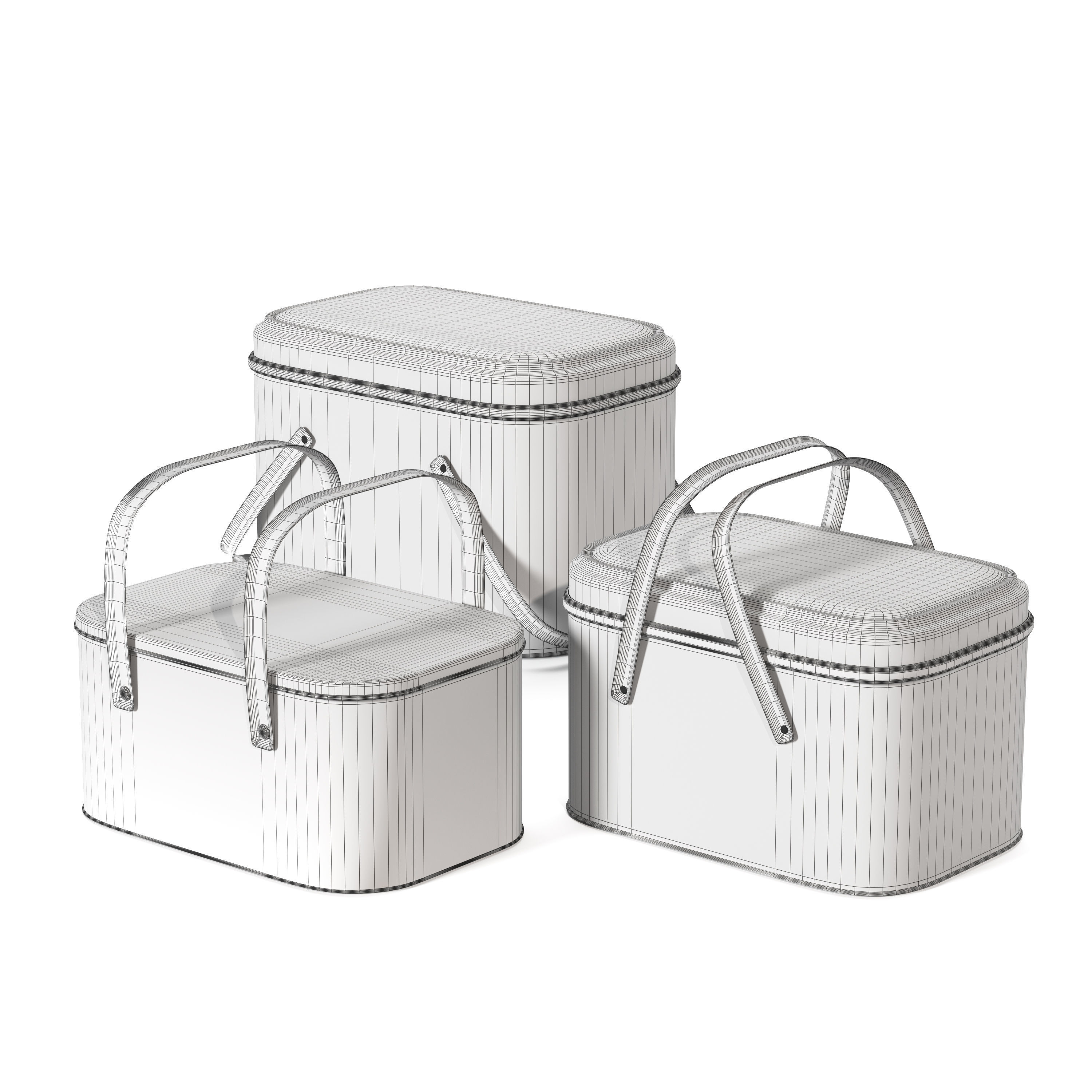 Vintage Lunch Boxes 3D model_11