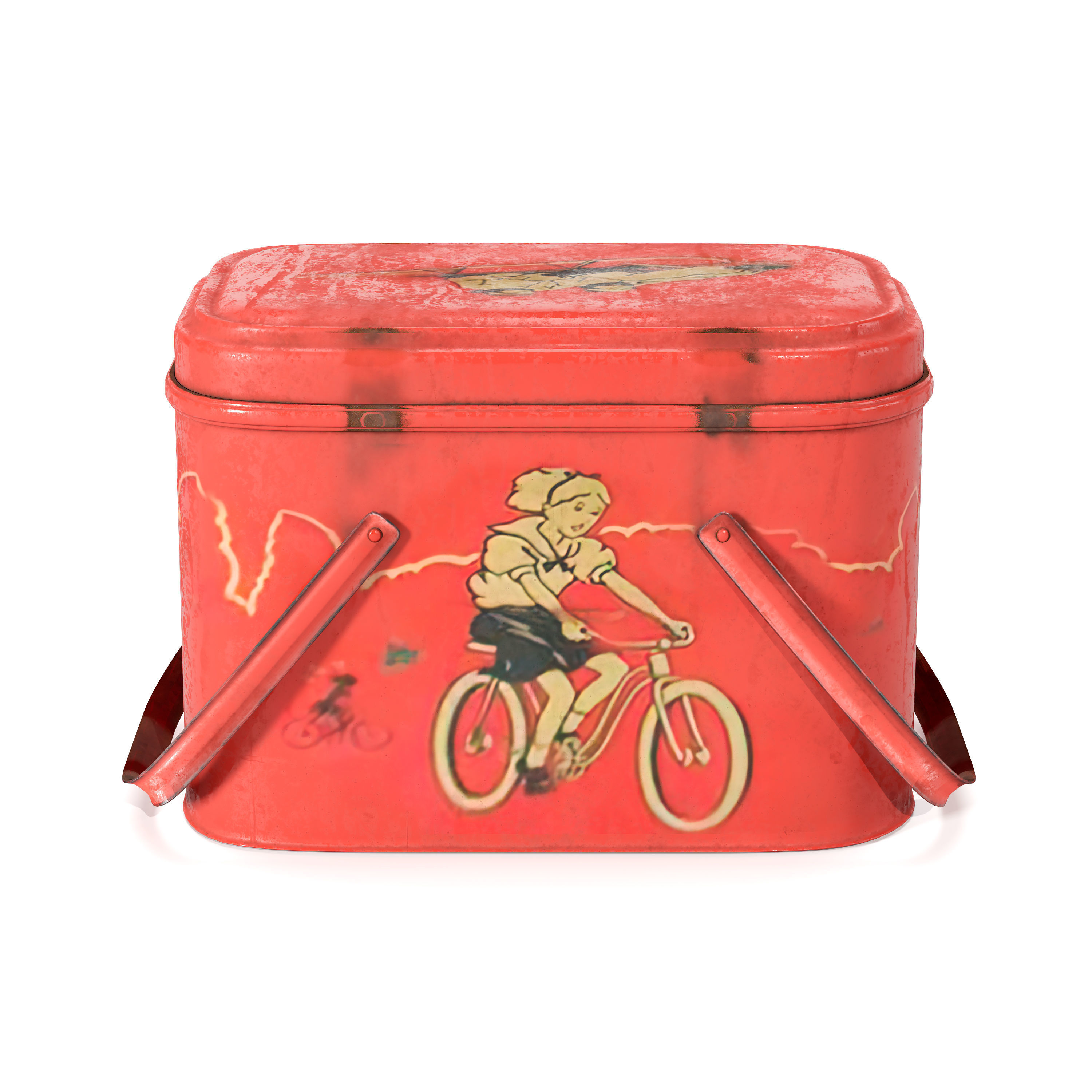 Vintage Lunch Boxes 3D model_3
